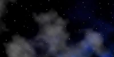 Dark BLUE vector texture with beautiful stars.