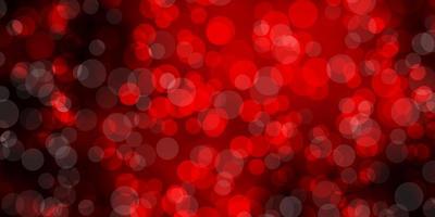 Dark Red vector backdrop with dots.