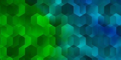 Light Blue, Green vector layout with hexagonal shapes.