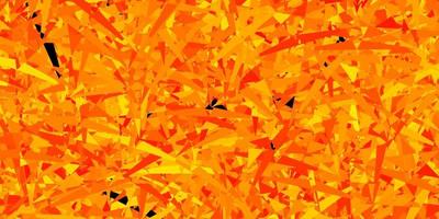 Light orange vector background with triangles.