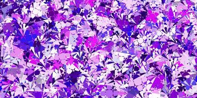 Fondo de vector violeta claro con formas poligonales.