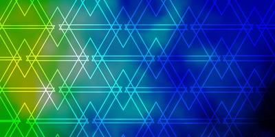 Light Blue, Green vector texture with lines, triangles.