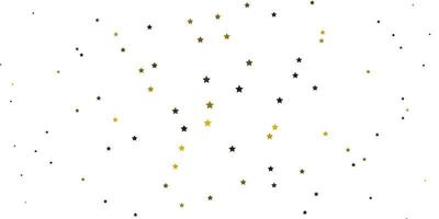 Dark Green, Yellow vector pattern with abstract stars.