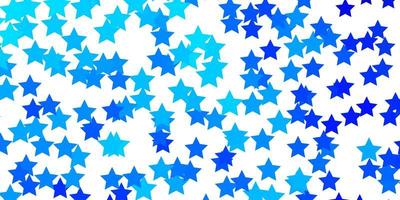 textura de vector azul claro con hermosas estrellas.