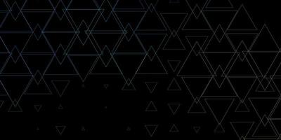 Dark Blue, Green vector backdrop with lines, triangles.