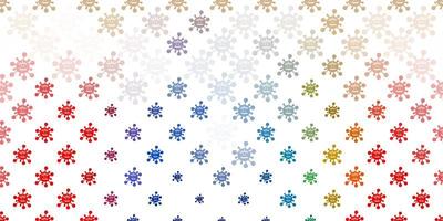 Light Blue, Yellow vector backdrop with virus symbols.