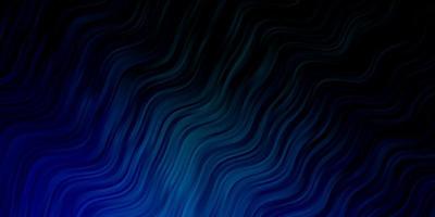 Dark Blue, Green vector background with curved lines.