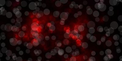 Dark Red vector pattern with circles.