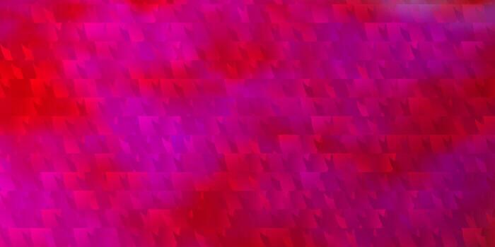 Telón de fondo de vector rosa claro con líneas, triángulos.