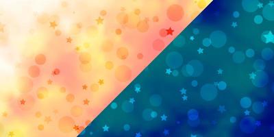 Vector background with circles, stars.