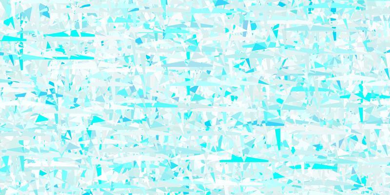 Light BLUE vector template with crystals, triangles.