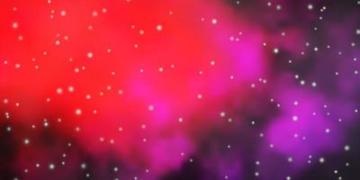 Dark Pink, Yellow vector layout with bright stars.