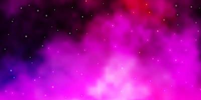 Light Purple, Pink vector template with neon stars.