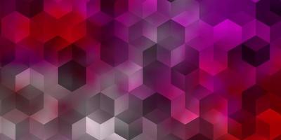 Light Red, Yellow vector background with hexagons.