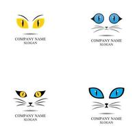cat eye logo design icon vector