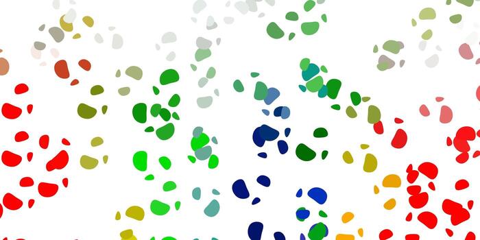 Light multicolor vector background with random forms.