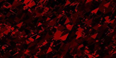 Dark red vector template with triangle shapes.