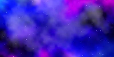 Dark Pink, Blue vector pattern with abstract stars.