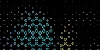 Dark Blue, Yellow vector pattern with magic elements.
