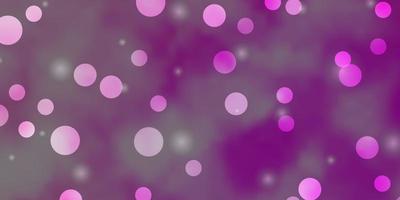 Light Pink, Yellow vector pattern with circles, stars.