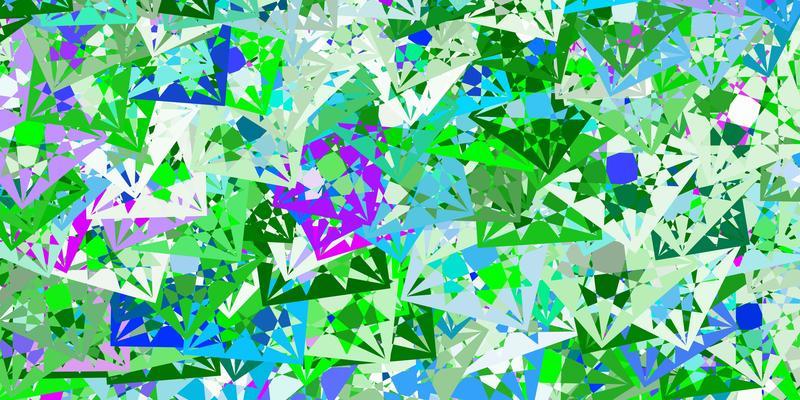 Light Pink, Green vector layout with triangle forms.