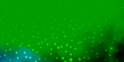 Dark Multicolor vector template with neon stars.