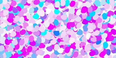 Light pink, blue vector background with random forms.