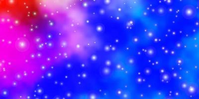 Light Multicolor vector pattern with abstract stars.