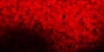 Dark red vector backdrop with a batch of hexagons.