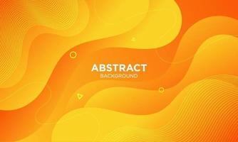 Abstract Yellow Fluid Wave Background vector