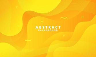 Abstract Yellow Fluid Wave Background vector