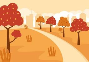 Autumn Background Landing Page Falling Leaves and Leaf Flying vector