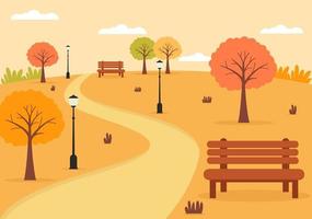 Autumn Background Landing Page Falling Leaves and Leaf Flying vector