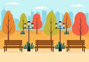 Autumn Background Landing Page Falling Leaves and Leaf Flying vector