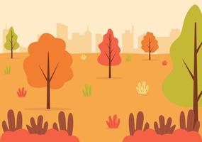 Autumn Background Landing Page Falling Leaves and Leaf Flying vector