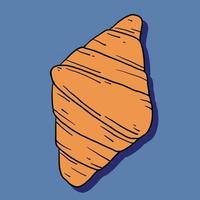 Doodle freehand sketch drawing of croissant bread. vector