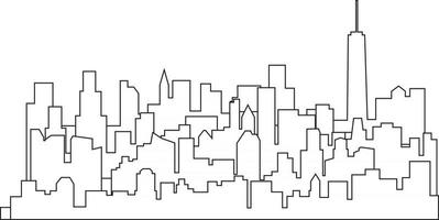 Modern City Skyline on white background vector