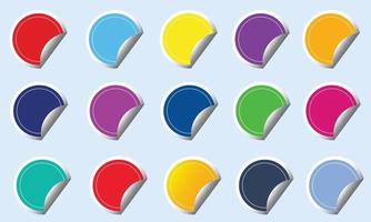 colorful Blank sticker set free vector