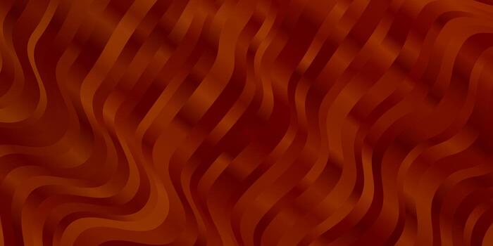 Light Orange vector pattern with curved lines.