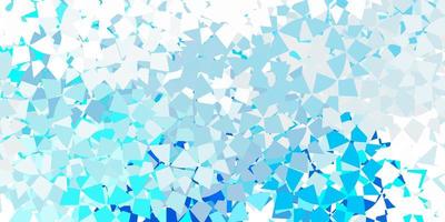 Light blue vector template with crystals, triangles.