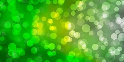 Light Green vector template with circles.