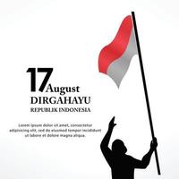 17 August. Indonesia Happy Independence Day Spirit of freedom vector