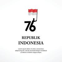 17 August. Indonesia Happy Independence Day Spirit of freedom vector