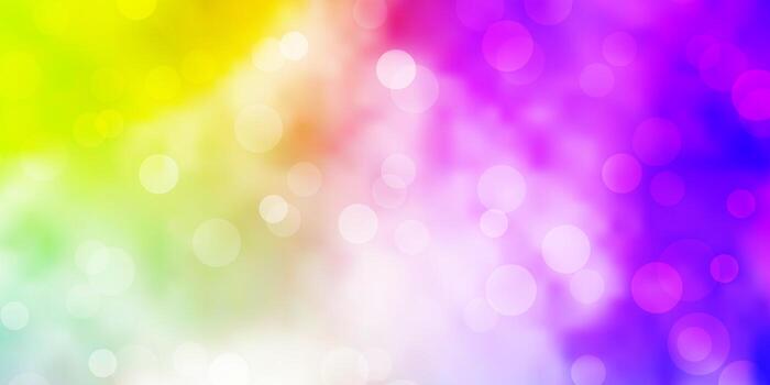 patrón de vector multicolor claro con esferas.