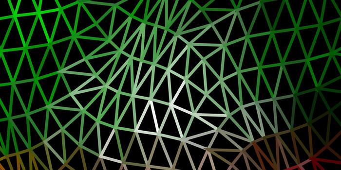 Light green, red vector poly triangle layout.