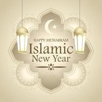 Islamic New Year Background Design vector