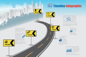 Business roadmap timeline infographic template Vector illustration