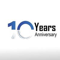 Plantilla de vector de logotipo de aniversario de 10 años