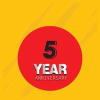 5 anniversarry vector