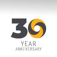 Vector logo de aniversario de 30 años